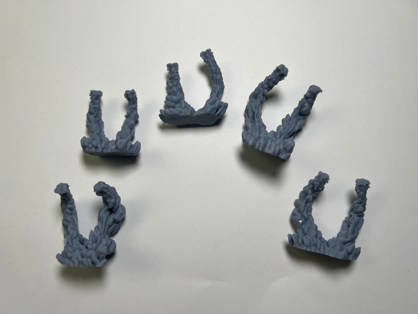 Jet pack smoke trails.