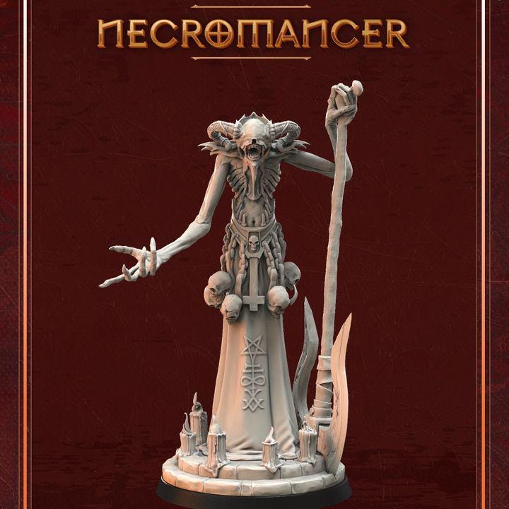 Trench Crusade Necromancer Miniature: Candles of Heresy, Lord of Tumours Proxy