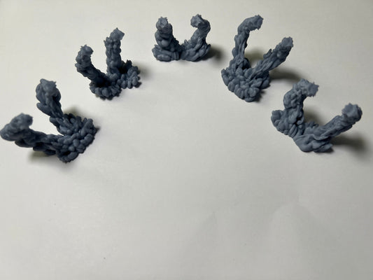 Jet pack smoke trails.