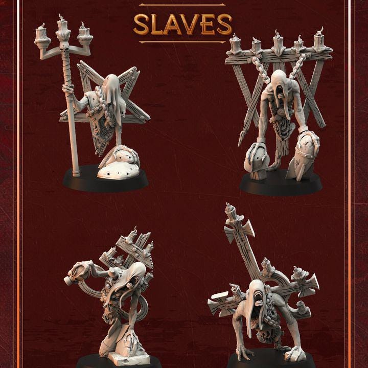 Trench Crusade - Candles of Heresy Slaves - Black Grail Grail Thralls proxy.